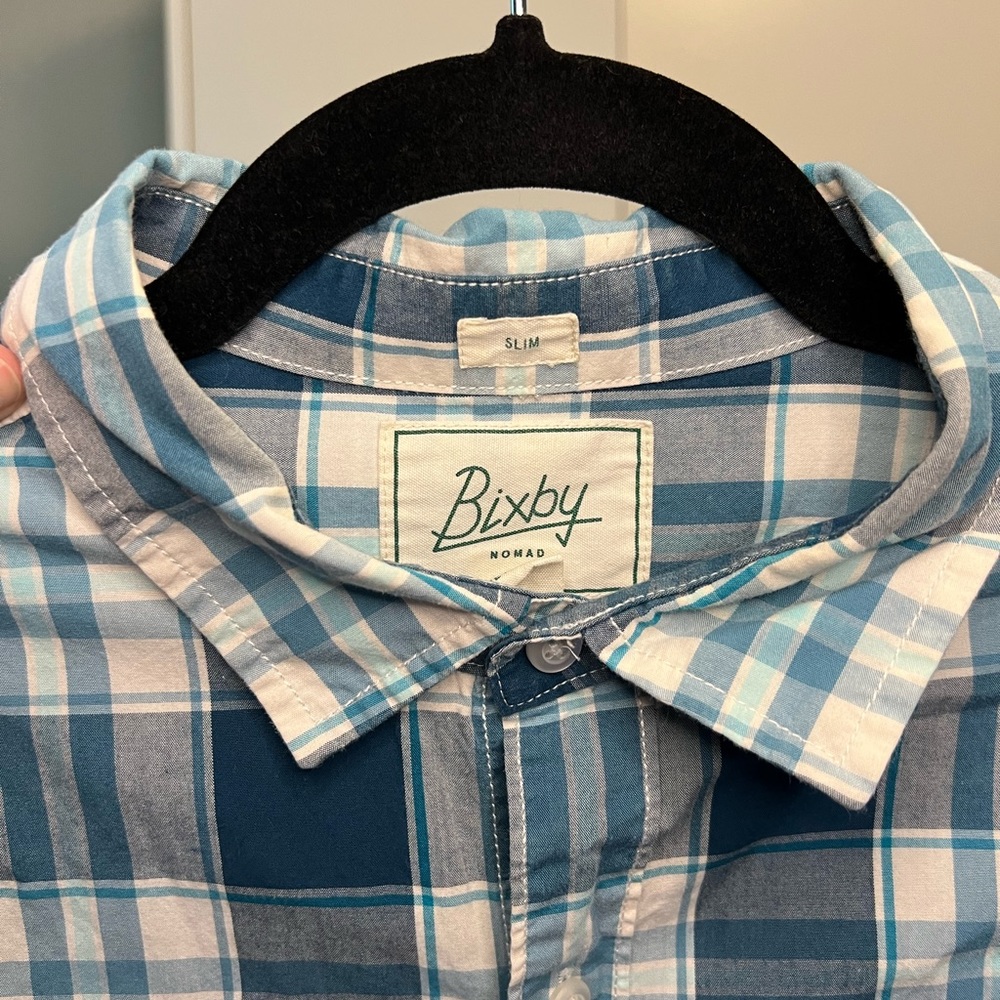 Blue plaid button up from Stitch Fix - L